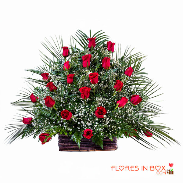 Canasta de 24 Rosas