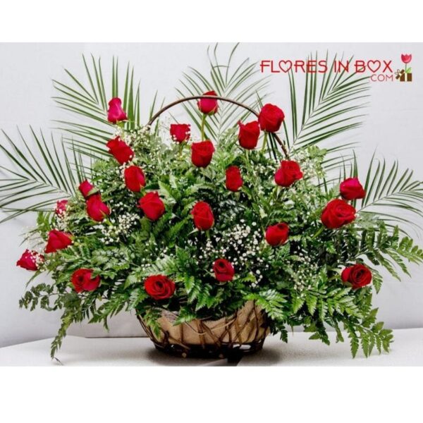 Canasta de 24 Rosas